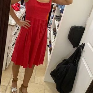 Red summer dress